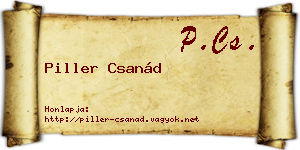 Piller Csanád névjegykártya